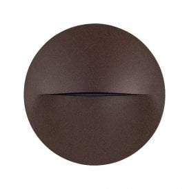 Edit Terra LED Round Outdoor Wall Light - Rust Brown