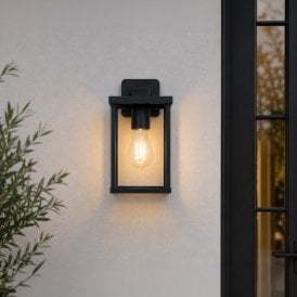 Edit Tilbury Outdoor Hanging Lantern Wall Light - Black