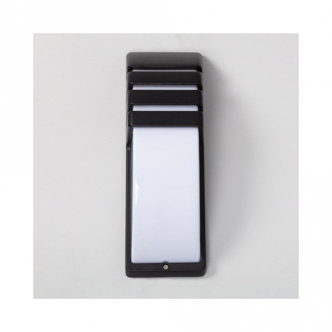 Edit Lighting Edit Titus Grid Single Light Outdoor Flush Wall Fitting in Black Finish with Opal Diffuser