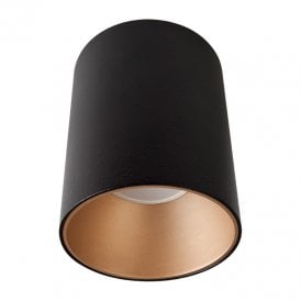 Edit Tone Ceiling Spotlight In Black Finish and Gold