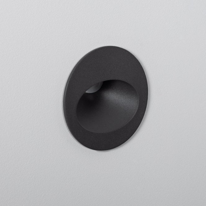Edit Lighting Edit Town Outdoor Recessed 3W Cool White LED Outdoor Wall Light In Grey Finish