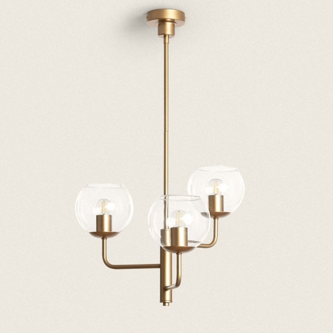 Edit Lighting Edit Tribubble Single Light Ceiling Pendant In Gold Finish