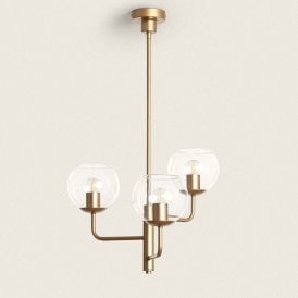 Edit Tribubble Single Light Ceiling Pendant In Gold Finish