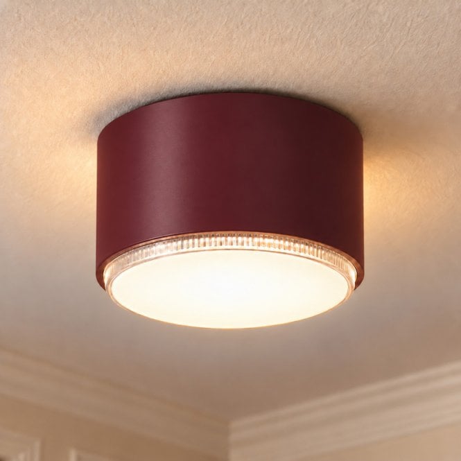 Edit Lighting Edit Tubo Flush Ceiling Light - Burgundy