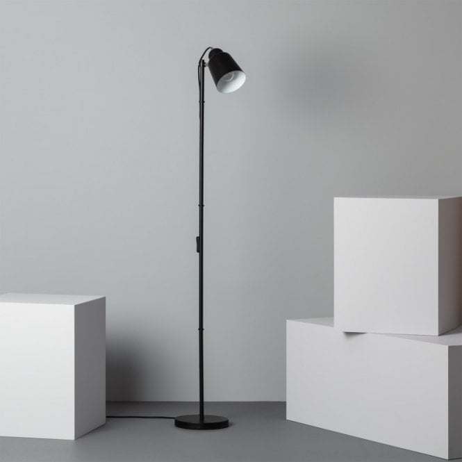 Edit Lighting Edit Ulux Single Light Floor Lamp In Black Finish With Adjustable Lamp Head