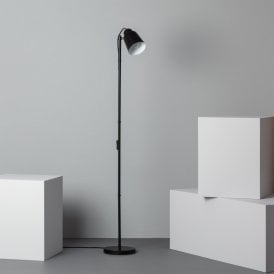 Edit Ulux Single Light Floor Lamp In Black Finish With Adjustable Lamp Head