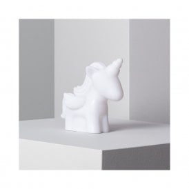 Edit Unicorn Battery Operated Colour Changing Integrated LED Table Lamp in White