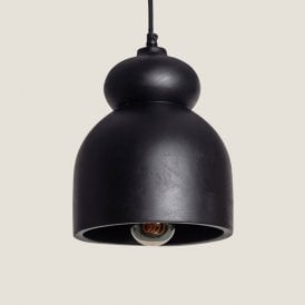 Edit Vakarai Wood Ceiling Pendant Light - Black