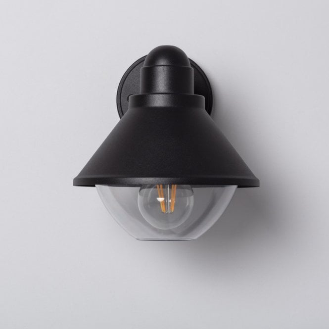 Edit Lighting Edit Valera Outdoor Wall Light in a Black Finish With a Clear Diffuser