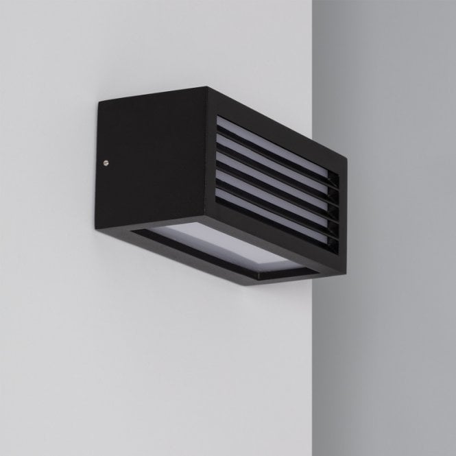 Edit Lighting Edit Verina Outdoor Flush Wall Light in Black Finish with Opal Diffuser