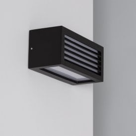 Edit Verina Outdoor Flush Wall Light in Black Finish with Opal Diffuser