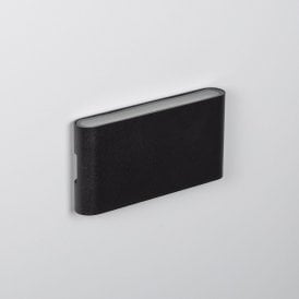 Edit Vesta LED Outdoor Flush Up & Down Wall Light in Black Finish