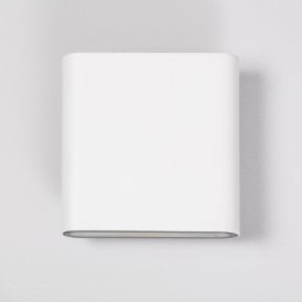Edit Vesta LED Outdoor Flush Up & Down Wall Light in White Finish