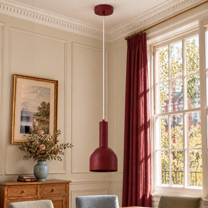 Edit Lighting Edit Victor Ceiling Pendant Light - Burgundy