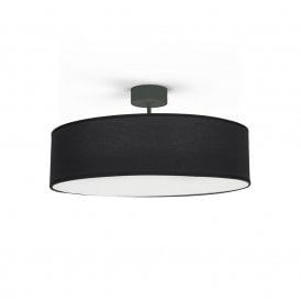 Edit Violet 3 Light Flush Ceiling Fitting In Black Finish
