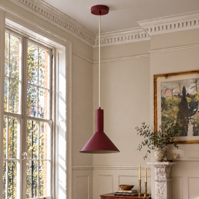 Edit Lighting Edit Vitrum Ceiling Pendant Light - Burgundy