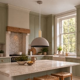 Edit Vitrum Gold Ceiling Pendant Light - Med - Beige