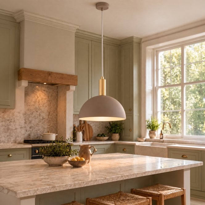 Edit Lighting Edit Vitrum Gold Ceiling Pendant Light - Med - Beige