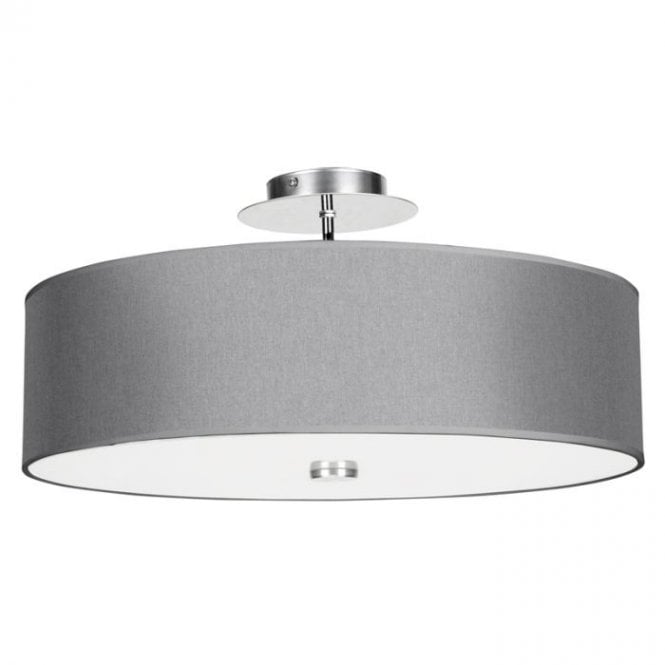 Edit Lighting Edit Viviane 3 Light Semi-Flush Ceiling Light In Grey Finish