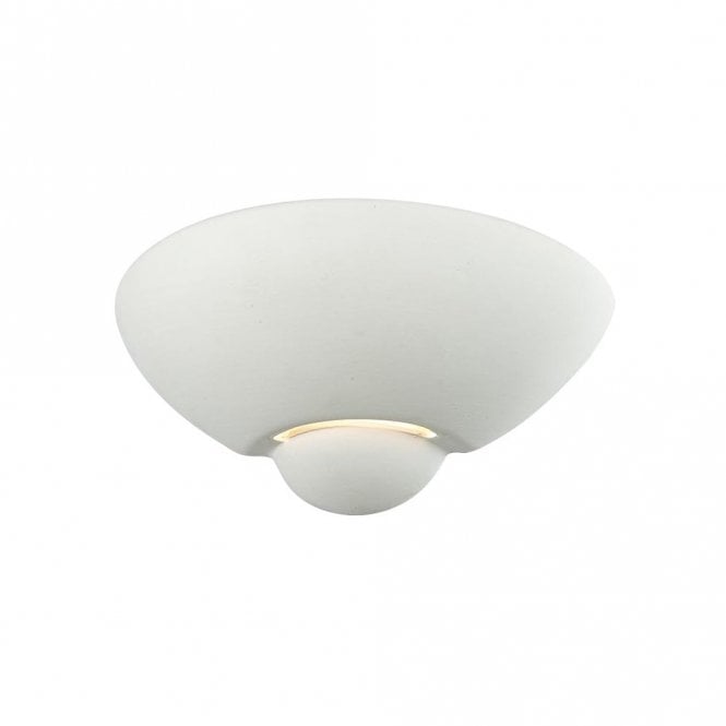Edit Lighting Edit Vix Single Light Ceramic Wall Fitting In White Finish