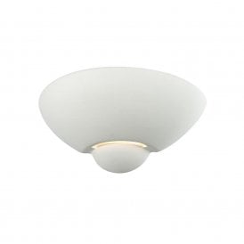 Edit Vix Single Light Ceramic Wall Fitting In White Finish