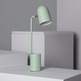 Edit Waal Single Light Table Lamp In Green Finish