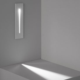 Edit Wabi 3W Rectangular Linear Daylight LED Recessed Outdoor Wall Light In White Finish