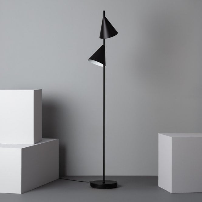 Edit Lighting Edit Whirlwind 2 Light Floor Lamp In Black Finish