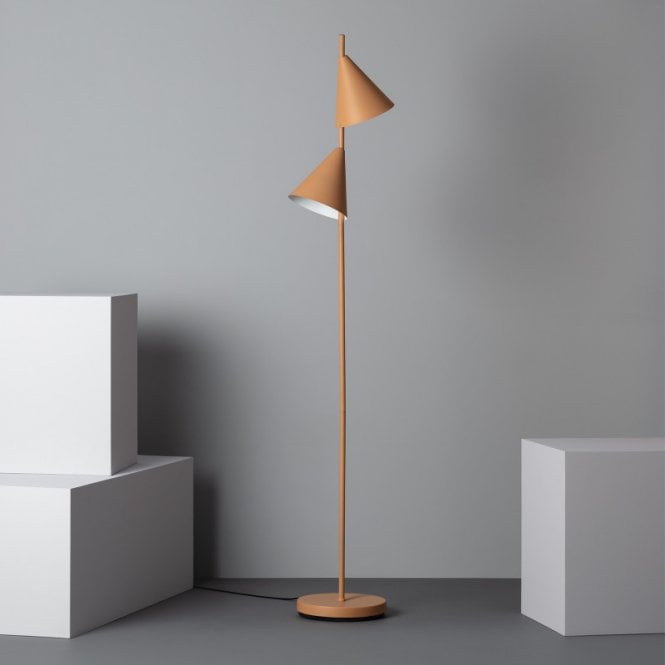 Edit Lighting Edit Whirlwind 2 Light Floor Lamp In Camel Finish