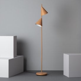 Edit Whirlwind 2 Light Floor Lamp In Camel Finish