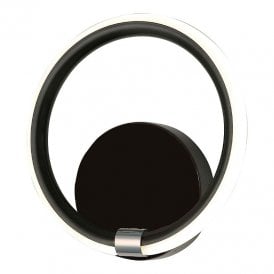 Edit Willow Integrated LED Wall Fitting in Matt Black Finish with Opal White Diffusers