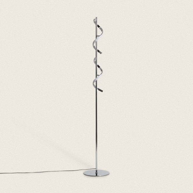 Winding Led Edit Edit Winding LED Floor Lamp - Silver