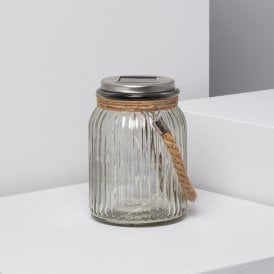 Edit Winy LED Solar Clear Glass Jar With Warm White LED Fairy Lights