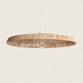 Edit Yokho Single Light Ceiling Pendant In Natural Rattan Finish