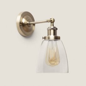 Eltham Glass Wall Light - Bronze