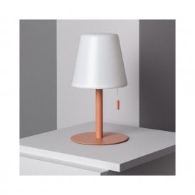 Epinay USB Rechargeable LED Outdoor Table Lamp in Peach Finish