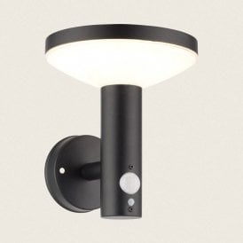 Fennel Solar Wall Light with PIR Sensor - Black