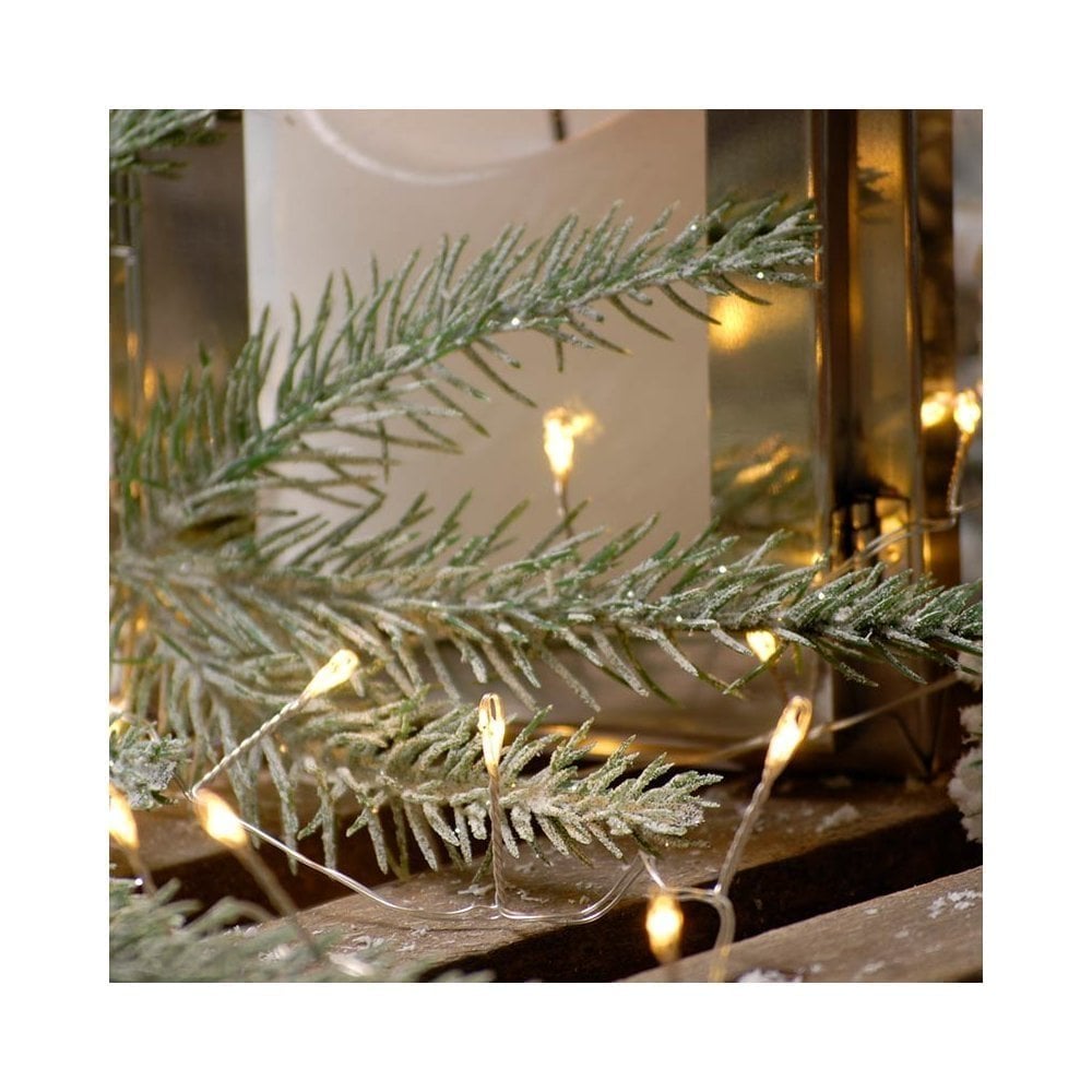 Easy Gift 20 Warm White LED Micro Fairy Lights – 2m String, Battery Included, Table Centerpiece Décor