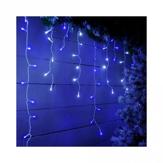 Edit Lighting Festive 8.8M Blue & White LED Snowing Icicle String Lights