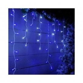 Festive 8.8M Blue & White LED Snowing Icicle String Lights