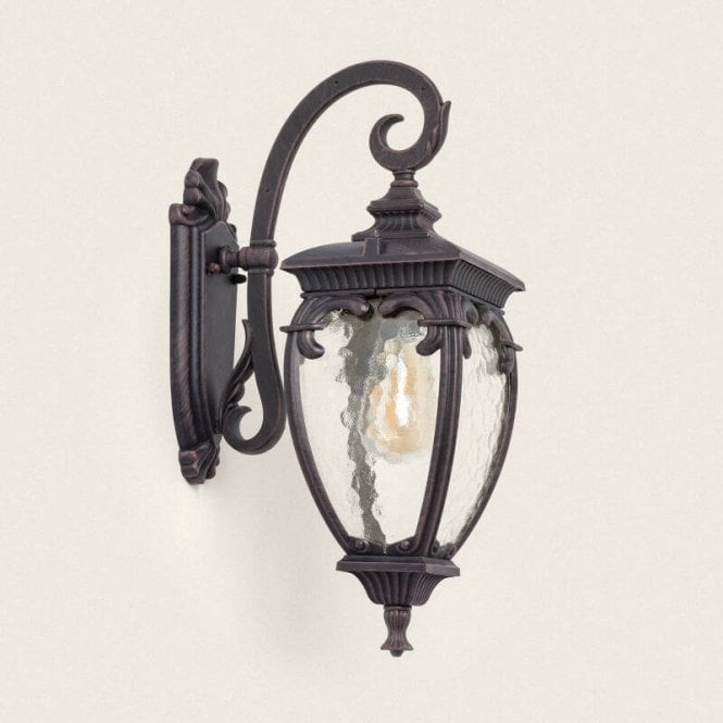 Edit Lighting Fiorex Outdoor Lantern Wall Light In Aged Black Finish