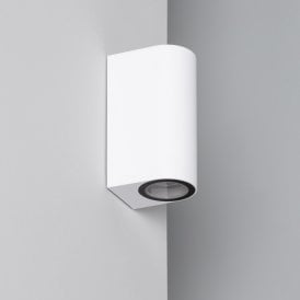 Gala 2 Light Outdoor Up & Down Wall Fitting in White Finish