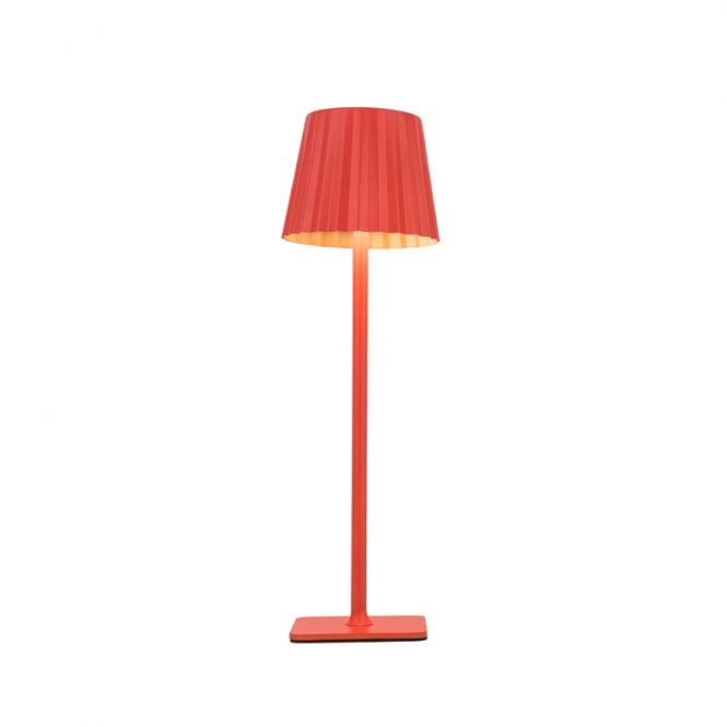 Edit Lighting Gloss USB Rechargeable LED Touch Table Lamp - Red