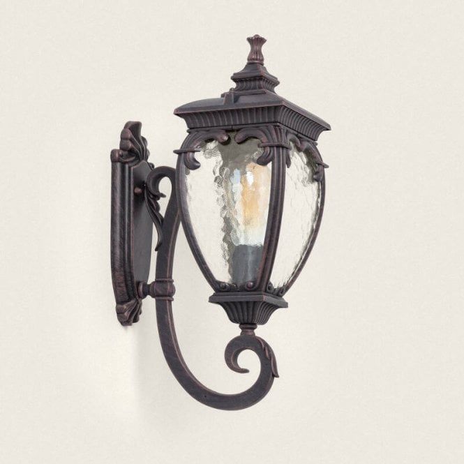 Edit Lighting Grivale Outdoor Lantern Wall Light In Aged Black Finish
