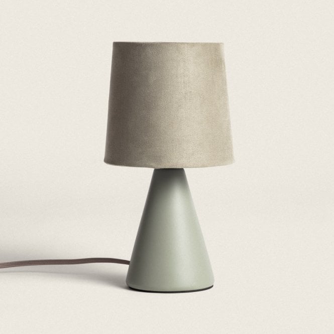 Edit Lighting Lena Ceramic Table Lamp In Olive Green Finish