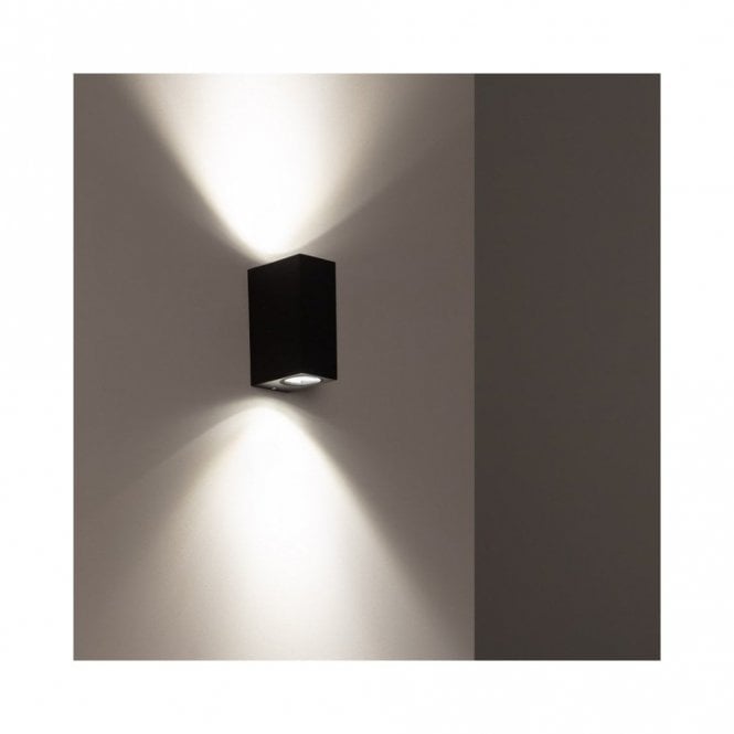 Edit Lighting Miseno Outdoor 2 Light Up & Down Wall Fitting in Black Finish