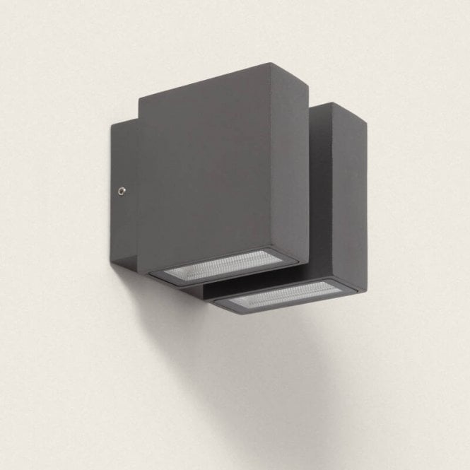 Edit Lighting Narberth LED Outdoor Up & Down Wall Light In Grey Finish