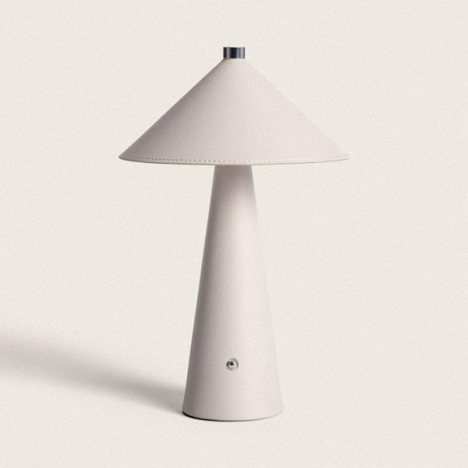 Edit Lighting Nhalma USB Rechargeable LED Outdoor Table Lamp In Beige Finish