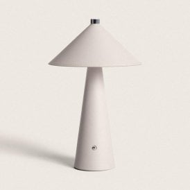 Nhalma USB Rechargeable LED Outdoor Table Lamp In Beige Finish