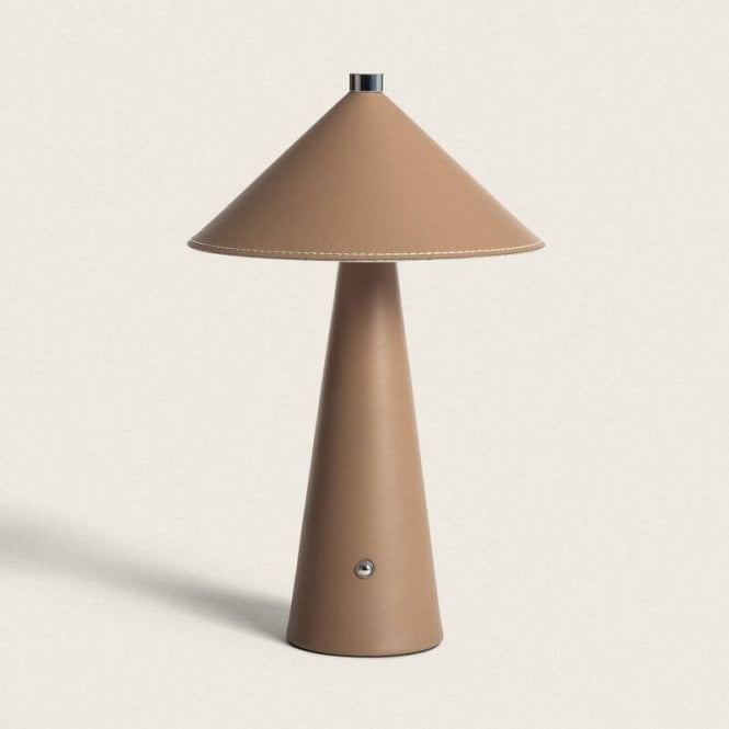 Edit Lighting Nhalma USB Rechargeable LED Outdoor Table Lamp In Light Brown Finish